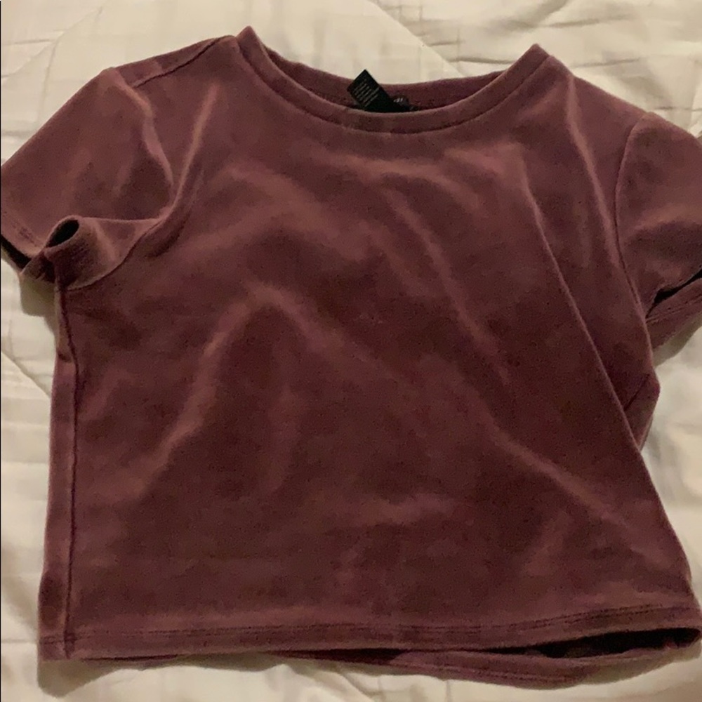 Crushed velvet crop top